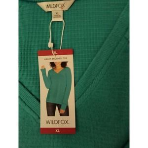 Wildfox rayon blend haley brushed soft  sweater women size XL